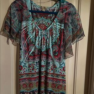 Colorful Patterned Women's Top